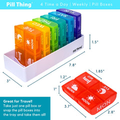 PILL THING generous tray dimensions for convenient handling.