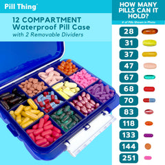 PILL THING two-pack blue set ideal for home and travel.