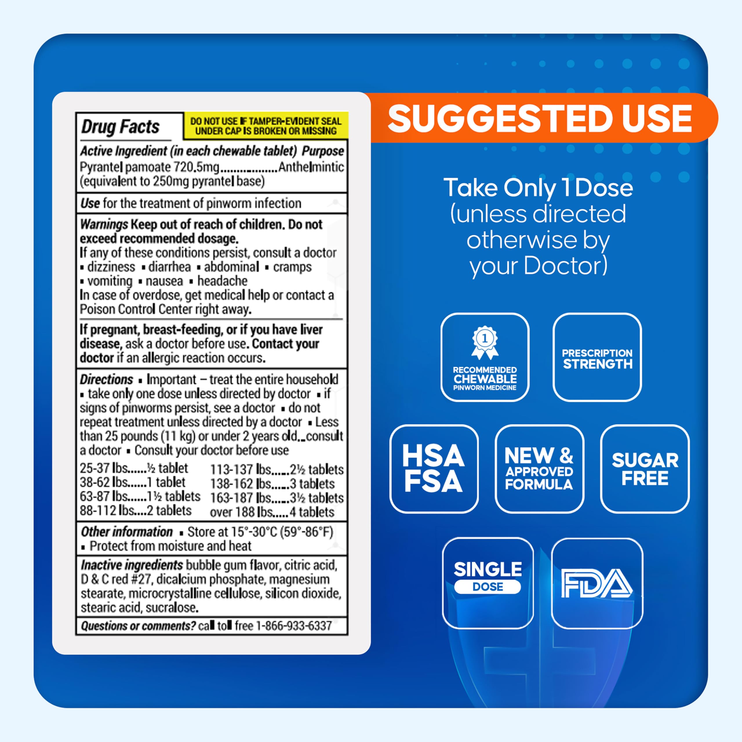 PIN RID third-party testing seal conveys safety and purity.