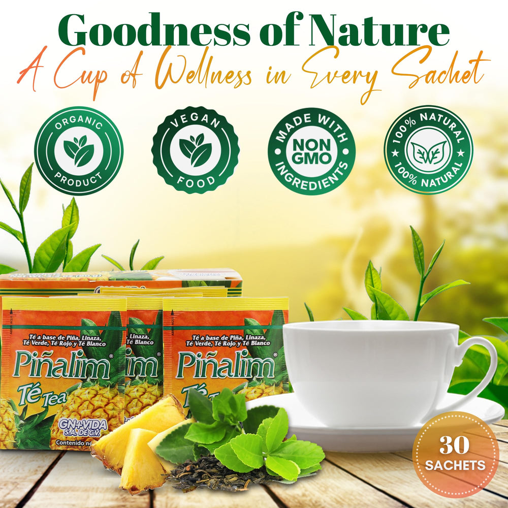 PIÑALIM GN + VIDA Tea twin-pack packaging image for a convenient two-pack.