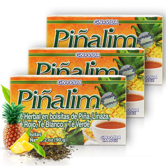 PIÑALIM pineapple blend tea bag steeping for a relaxing evening.