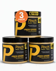 Pinch Magic Fiber Lemon Ginger packaging showing clean ingredients for daily use