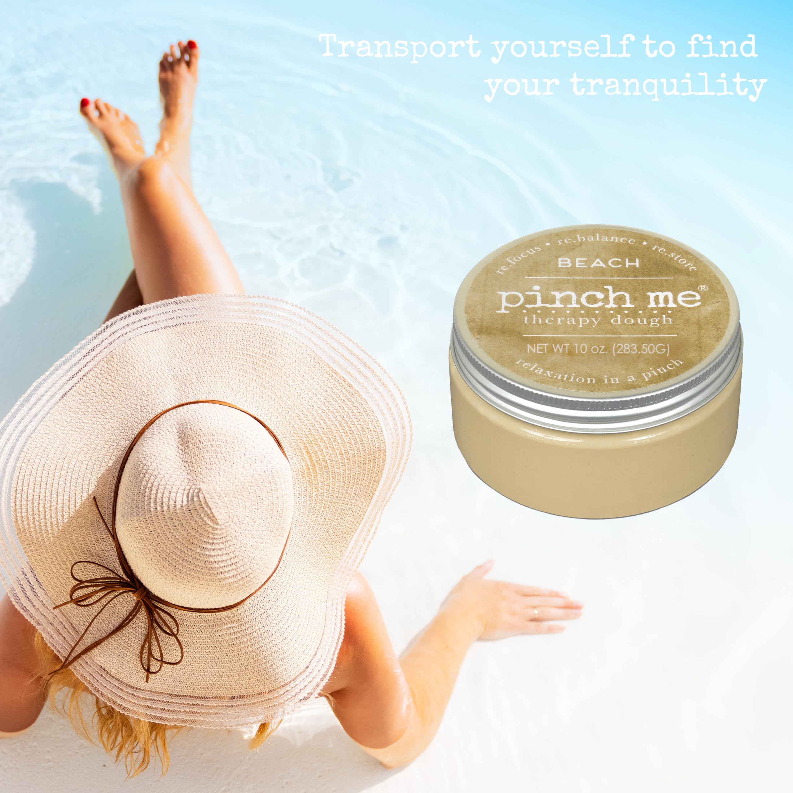 Pinch Me Therapy Dough Beach knead close-up highlighting pliable texture.