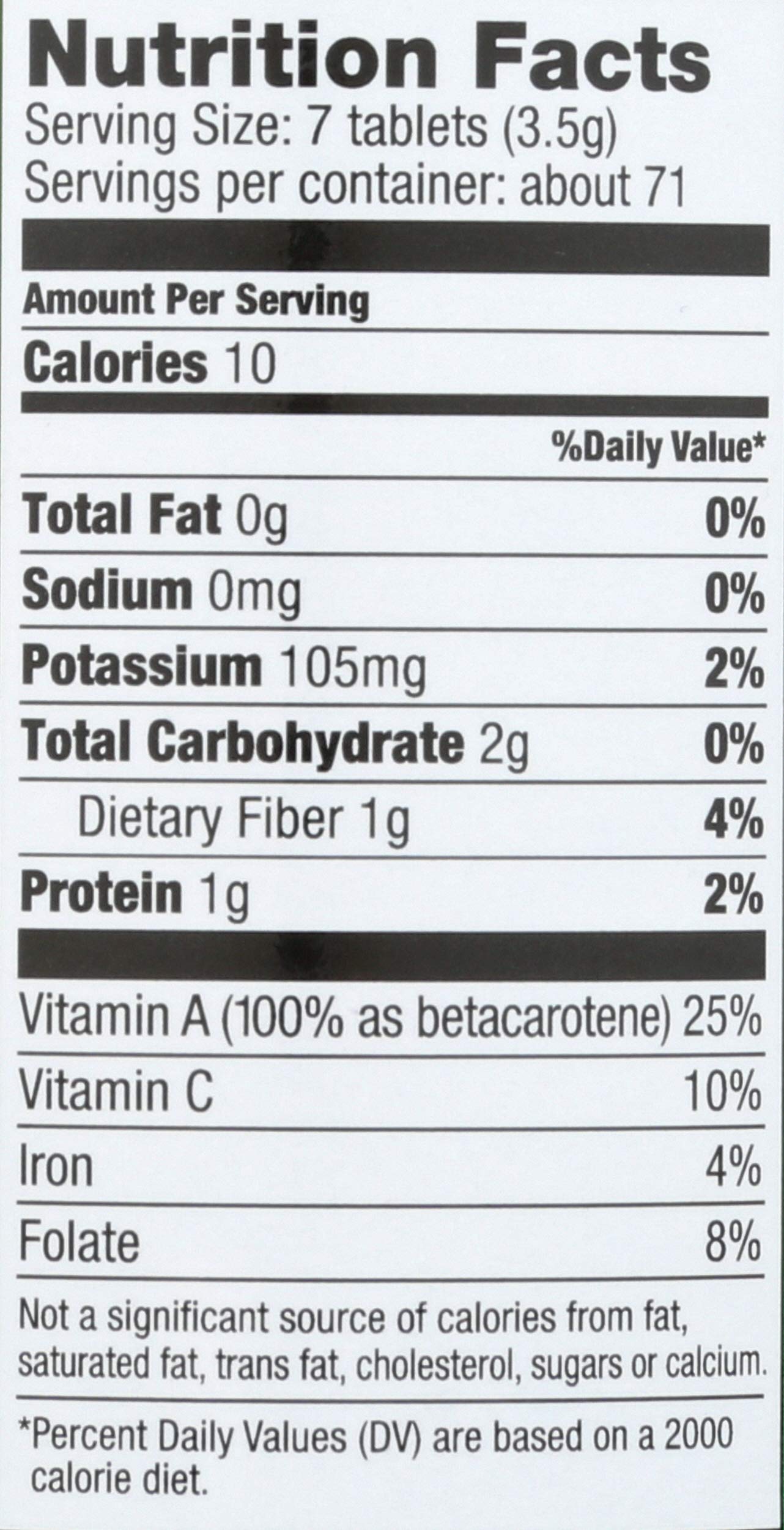 Pines Wheat Grass Tablets packaging highlighting organic vegan options.