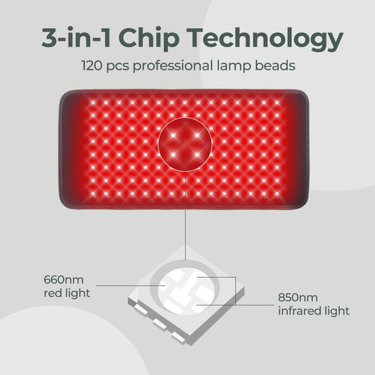 Pinfriy Red Light Belt heating feature provides gentle warmth for targeted use.