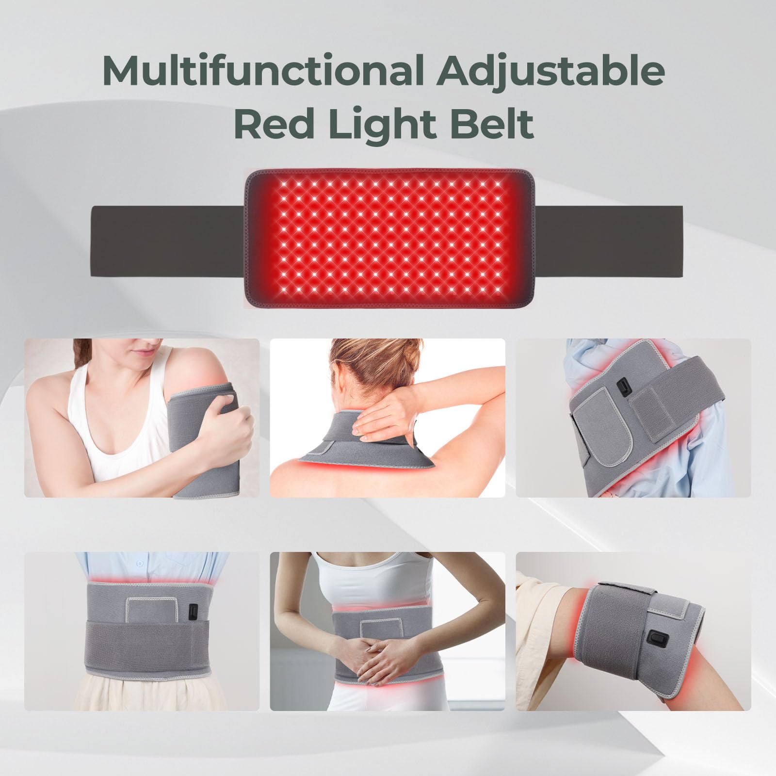 Pinfriy Red Light Belt vibration supports deeper relaxation during sessions.