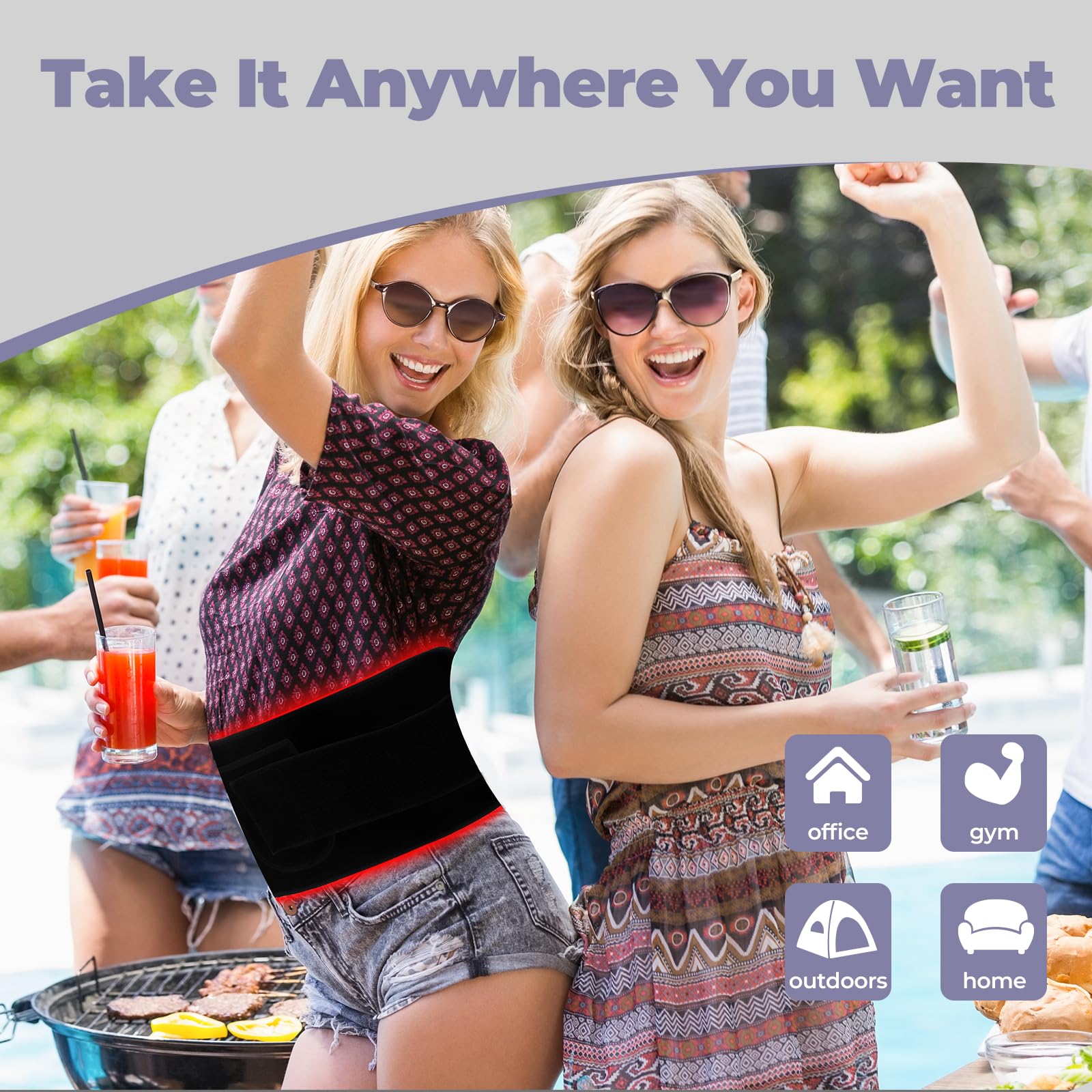 Pinfriy belt adjustable up to 55 inches for diverse body shapes