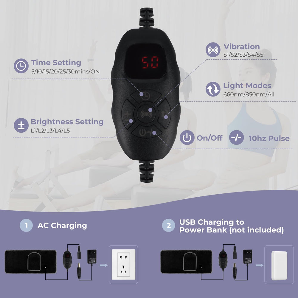 Pinfriy belt timer display highlights 7 adjustable settings for session length