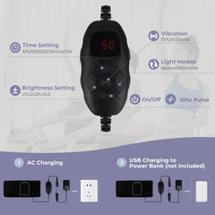 Pinfriy belt timer display highlights 7 adjustable settings for session length