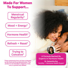 Pink Stork Birth Control Cleanse ingredient view featuring Vitex, Vitamin D, and Magnesium.