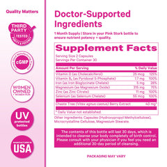 Pink Stork Birth Control Cleanse packaging with third-party testing seal.