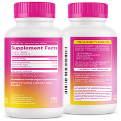 Pink Stork DIM capsules pour demonstrating easy daily intake.