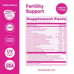 Pink Stork folate tablets ensuring essential folate intake.