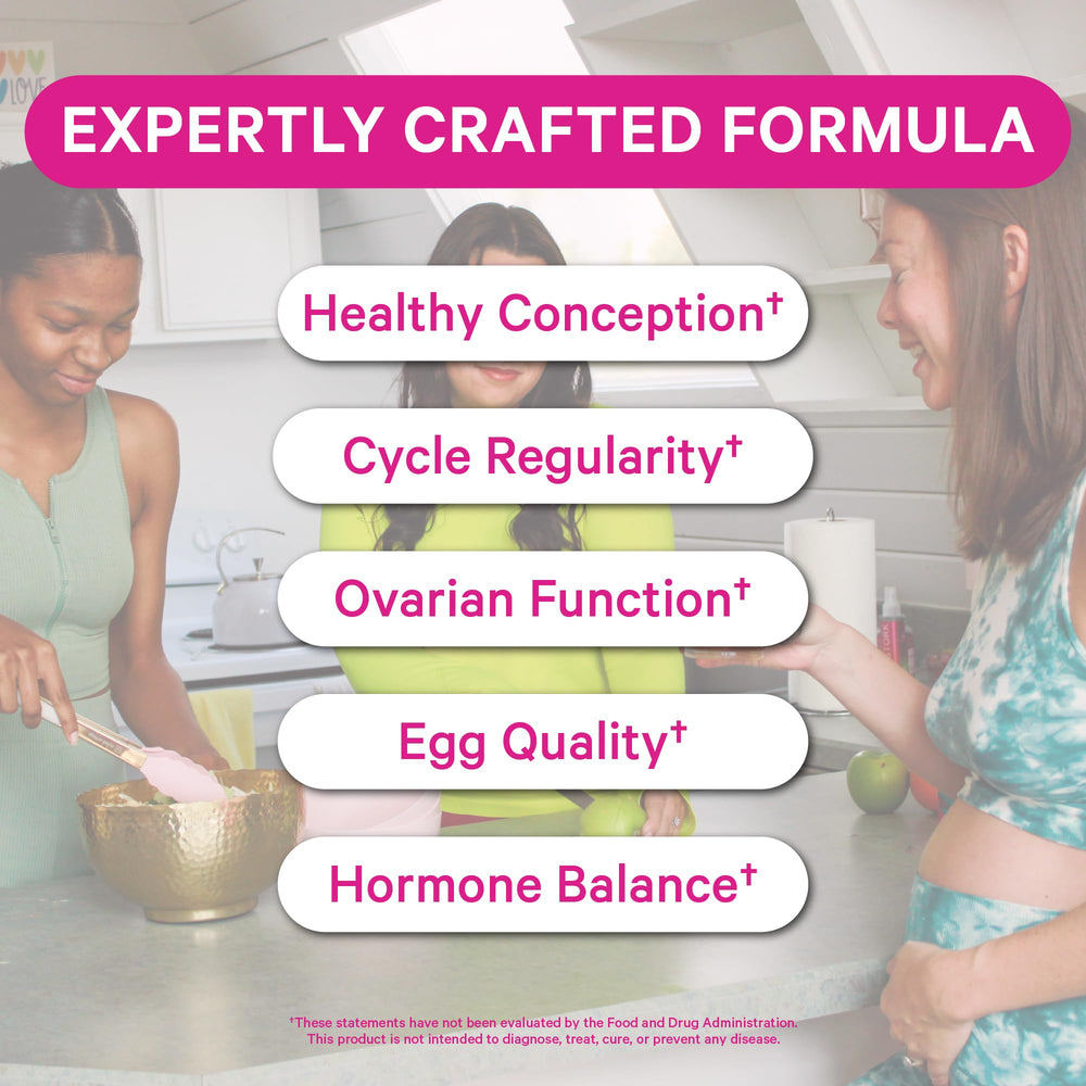 Pink Stork fertility bundle capsules for daily wellness routine.
