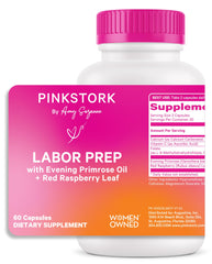 Pink Stork Labor Prep Evening Primrose Oil capsules for late-pregnancy support
