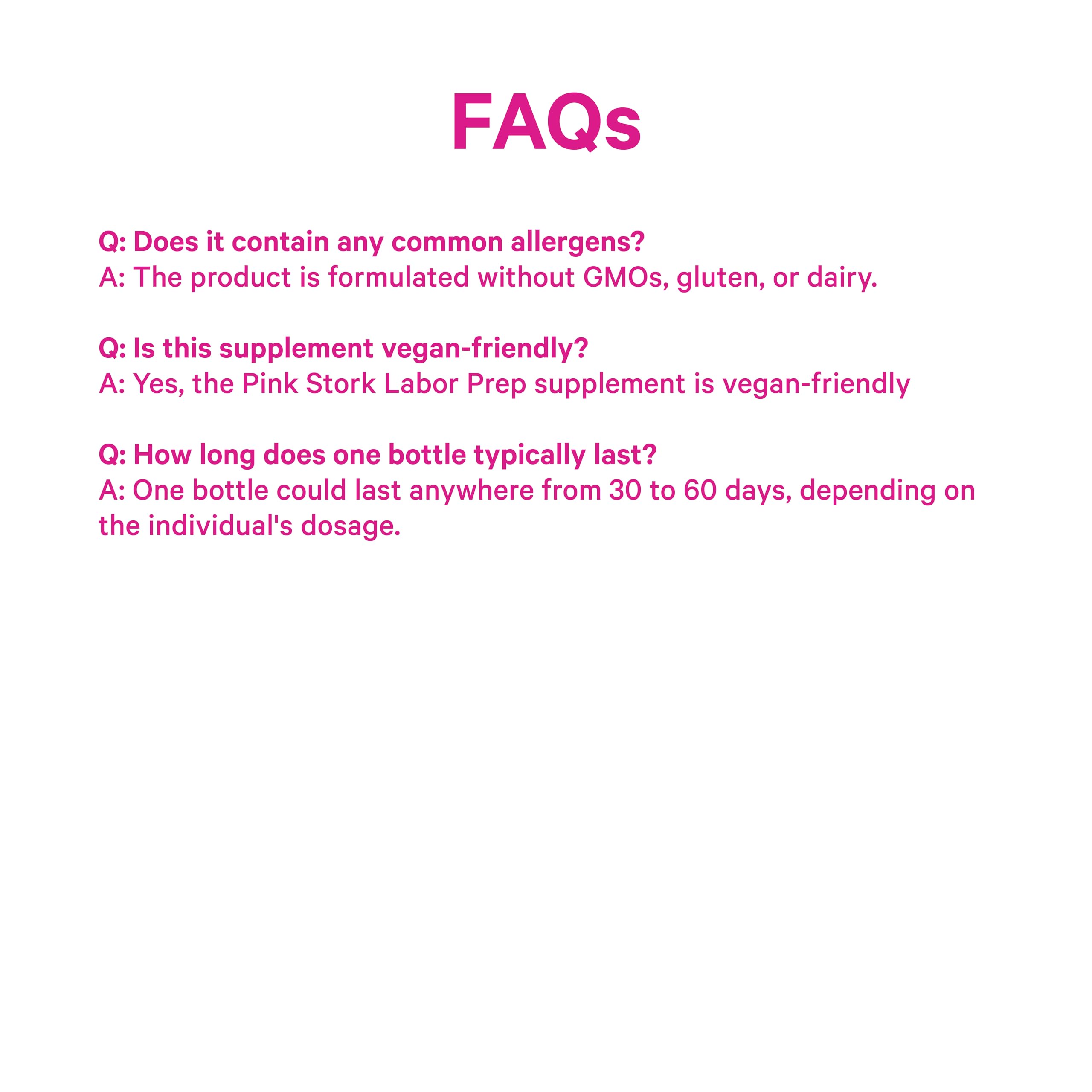 Pink Stork Labor Prep information card highlighting third-trimester support