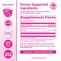 Two capsules daily for a simple routine with Pink Stork magnesium glycinate