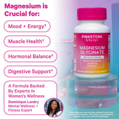 Pouring Pink Stork magnesium glycinate into a drink for easy intake