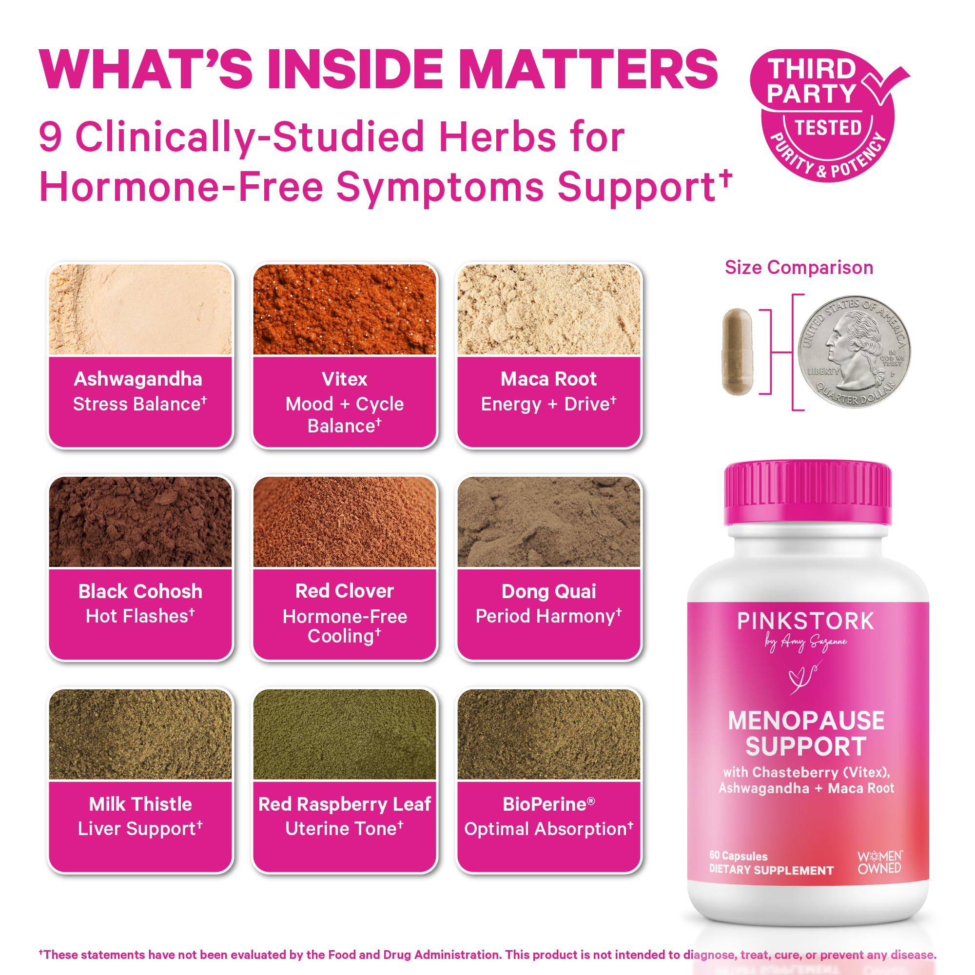 Pink Stork Menopause mood-balance bottle supports calmer mood for everyday tasks