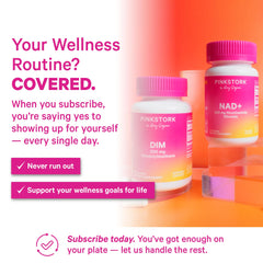 Pink Stork NAD+ bottle UV-protected packaging preserves potency