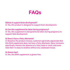 Icon highlighting DHA and EPA benefits for mom and baby with Pink Stork