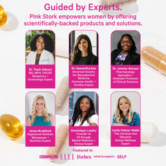 Postpartum wellness concept with Pink Stork Omega-3 DHA in view
