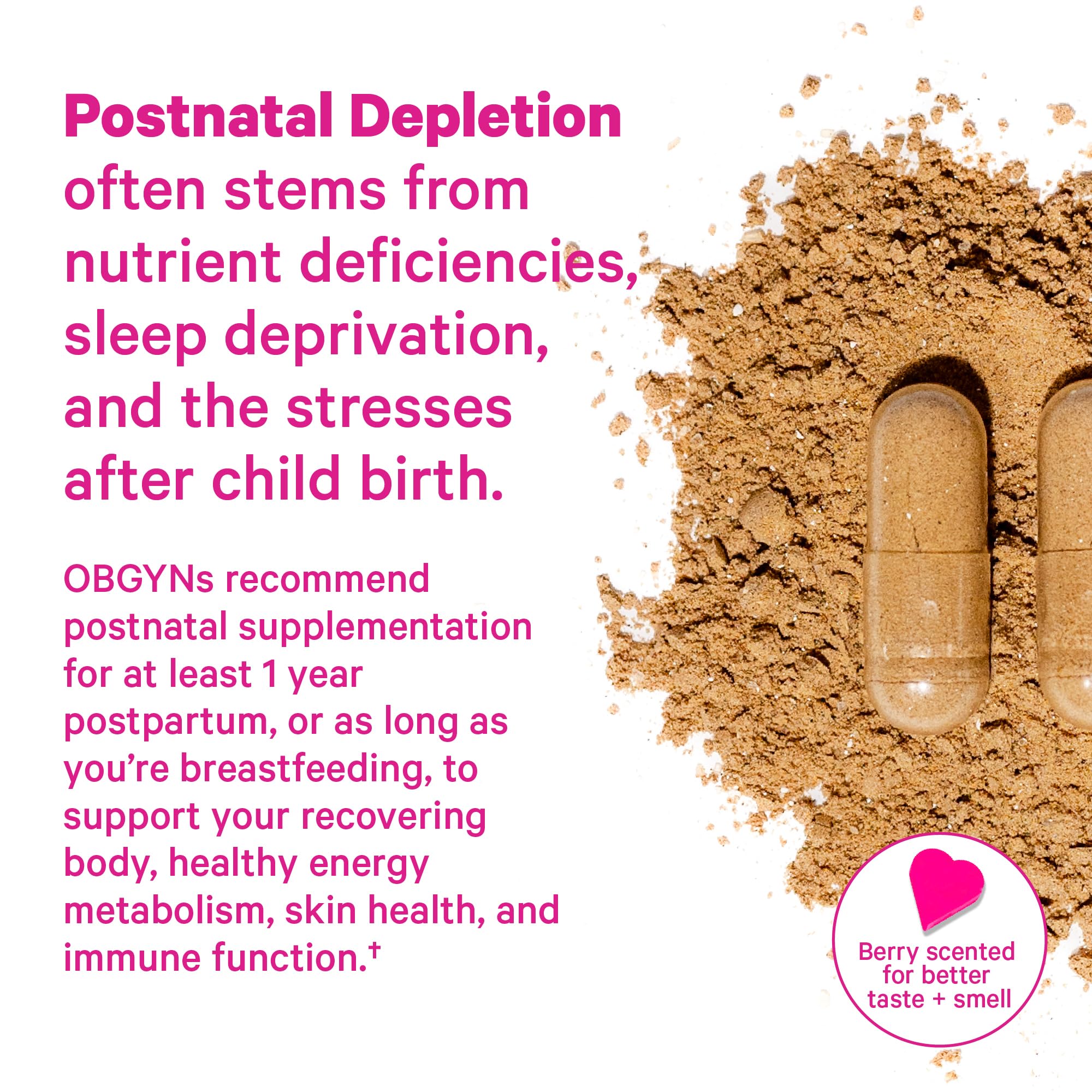 Detail of Pink Stork Mood Support label highlighting third-party testing and purity