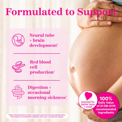 Pink Stork Prenatal two-capsule dosage viewed for daily ritual