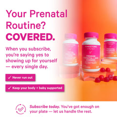 Pink Stork Prenatal Gummies Vitamin D detail for maternal wellbeing.
