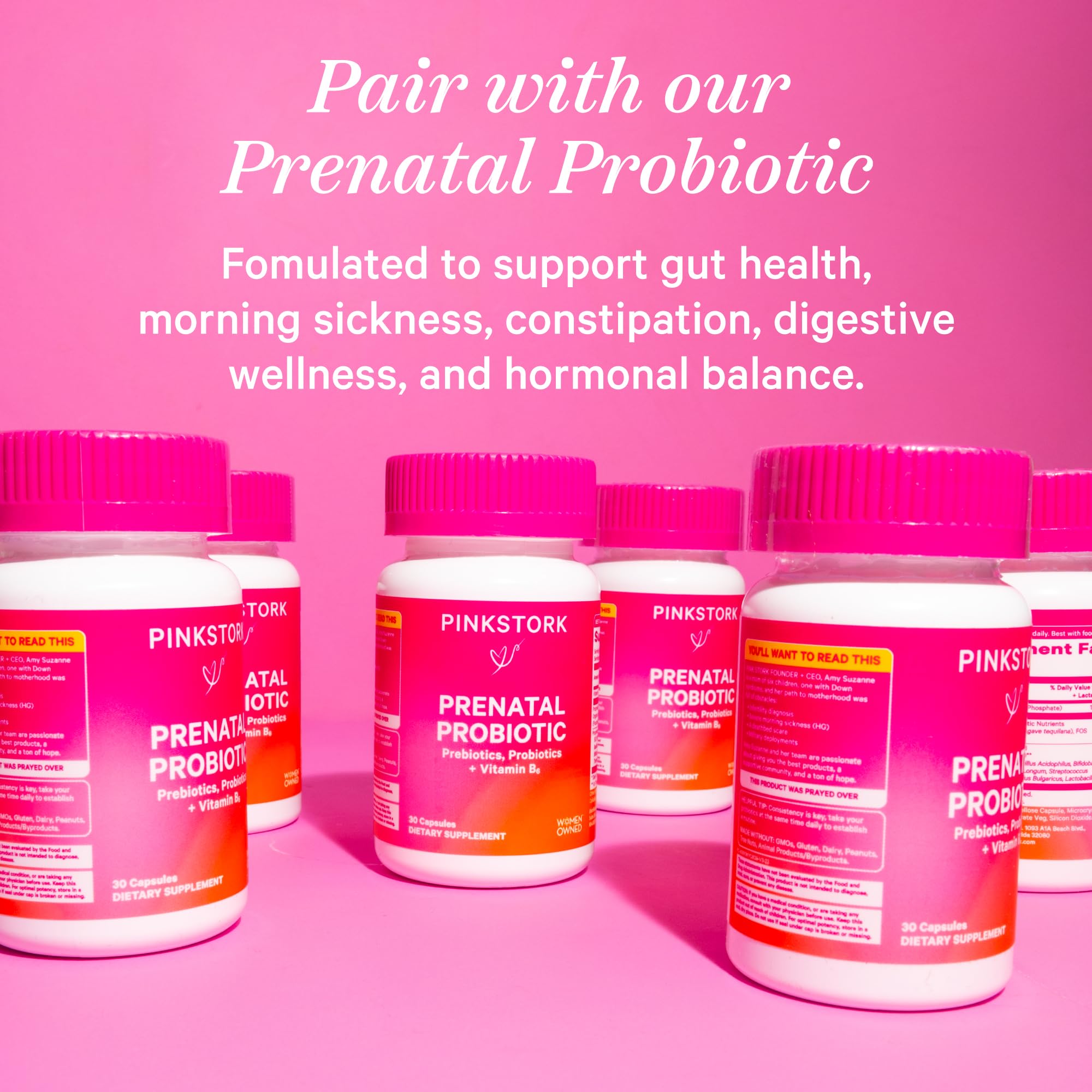 Pink Stork Organic greens blend image showcasing real-food nutrition