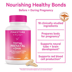 Pink Stork ScentCert Mint label highlighting reduced aftertaste.