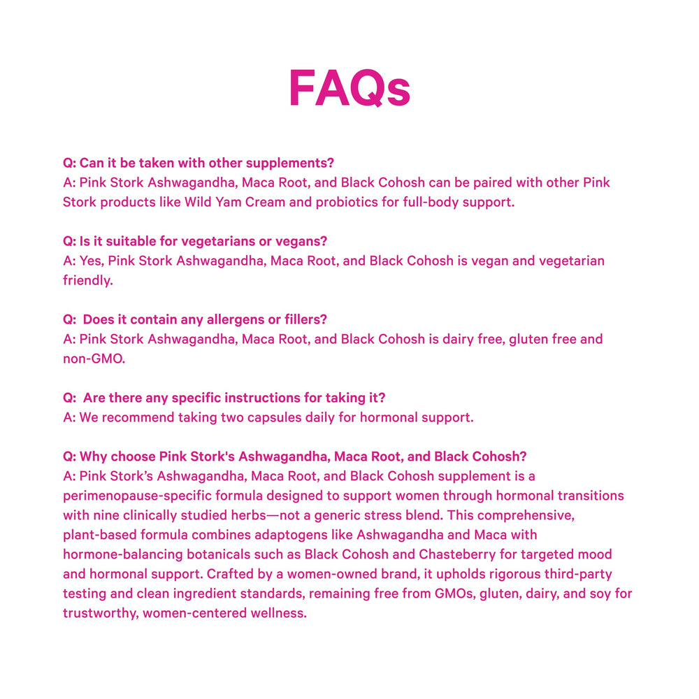 Pink Stork women-owned brand banner emphasizes care for women's wellness