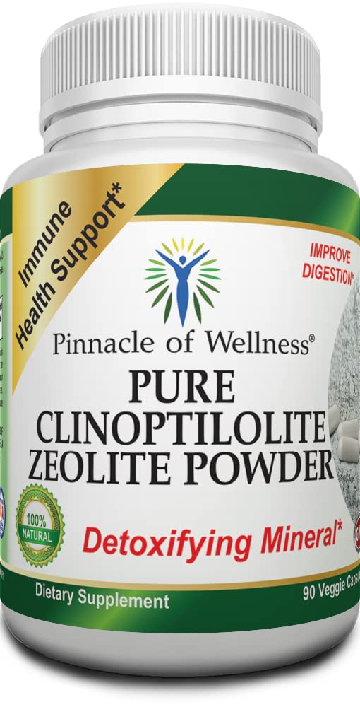 Pinnacle of Wellness Clinoptilolite Zeolite powder bottle for detox support