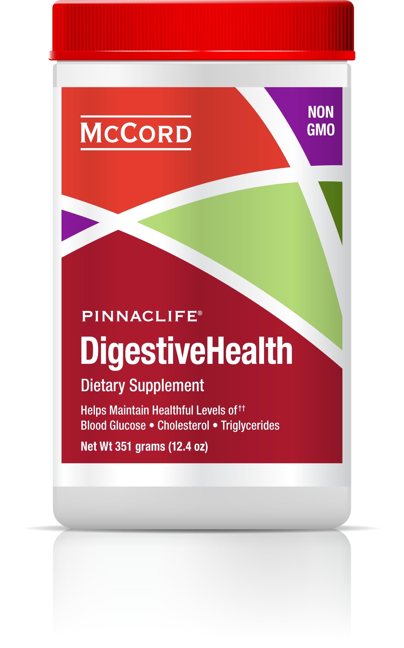 Pinnaclife DigestiveHealth canister closeup highlighting prebiotic fiber for gut support.