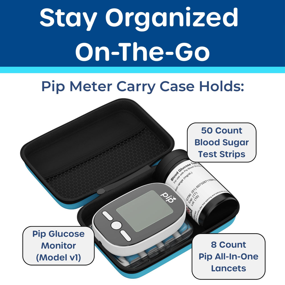 Pip lancing device with adjustable depth for comfortable testing.