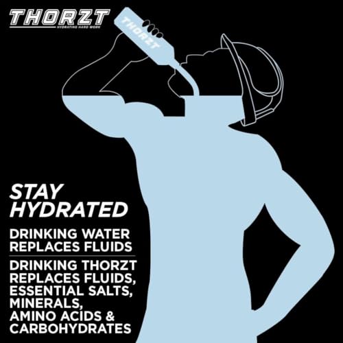 PIP Thorzt Blue Lemonade Solo Shot dissolving in water for rapid hydration.