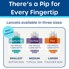 Pip V1 blue bundle with 100 strips and 100 lancets