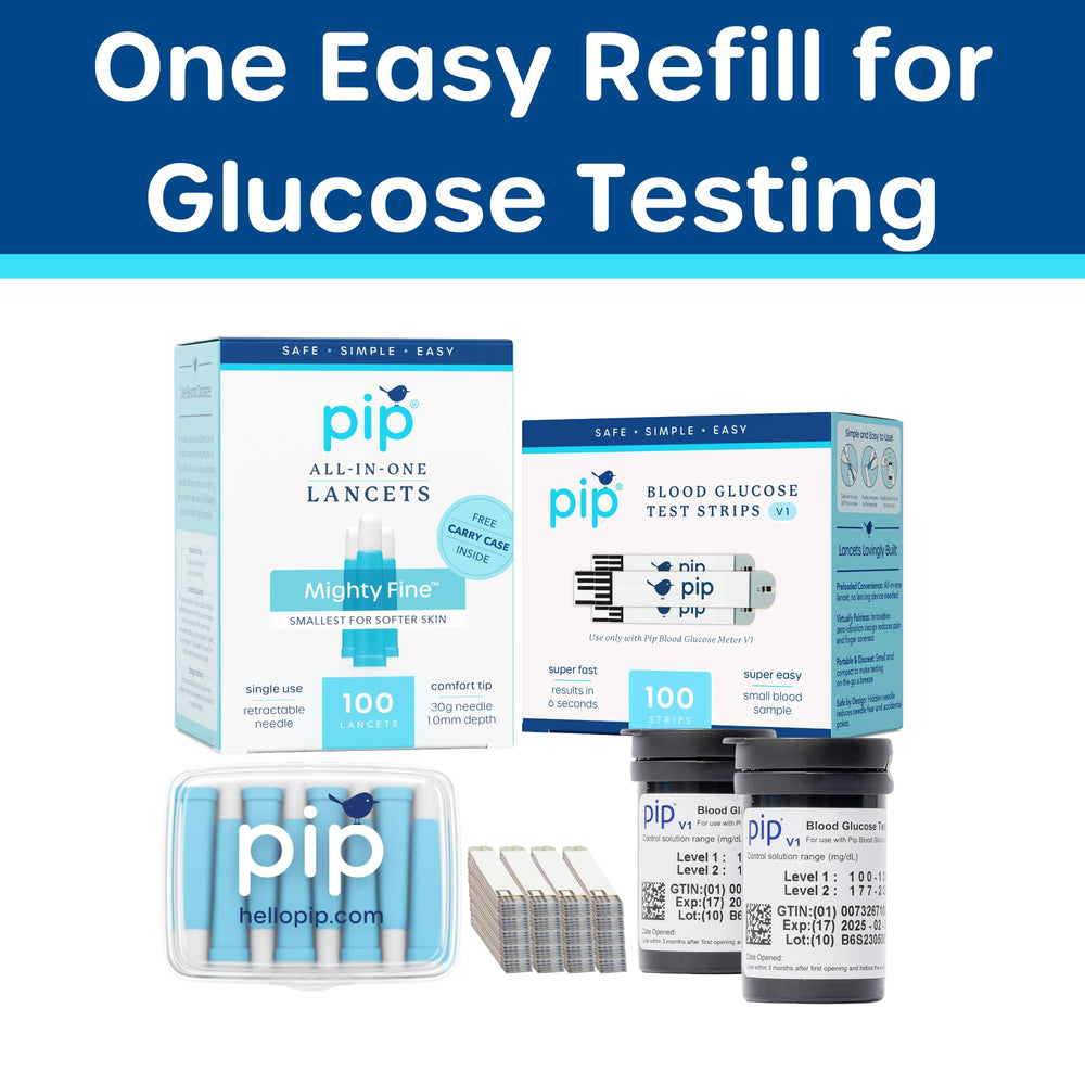 Pip V1 ultra-thin 30G lancets for smooth sampling