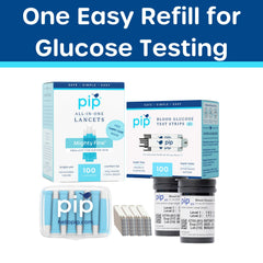 Pip V1 ultra-thin 30G lancets for smooth sampling