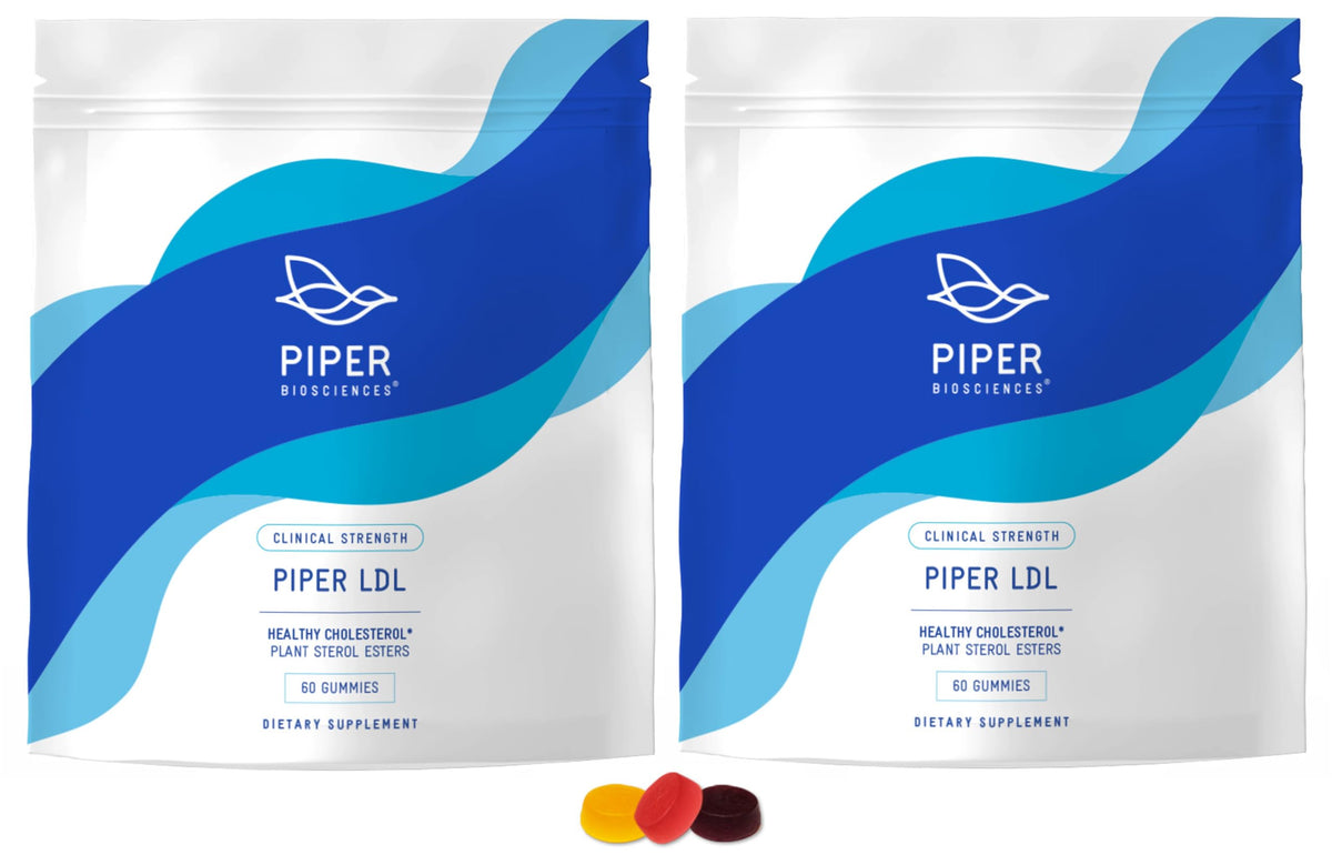 Piper Biosciences LDL gummies pack front for easy daily use.