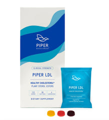 Piper Biosciences plant sterols gummy packaging close-up supporting cholesterol health