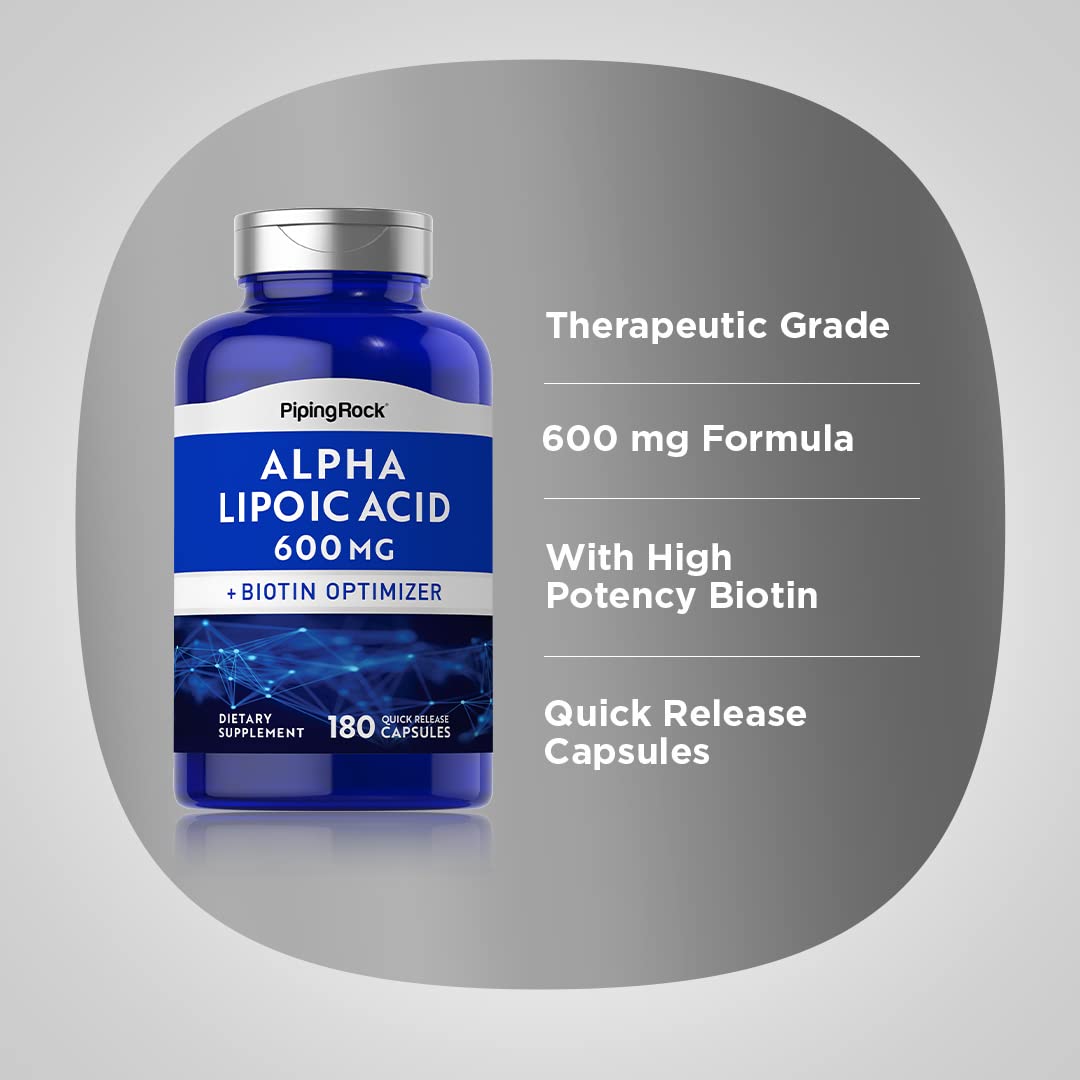 Piping Rock Biotin Optimizer graphic highlighting enhanced formula