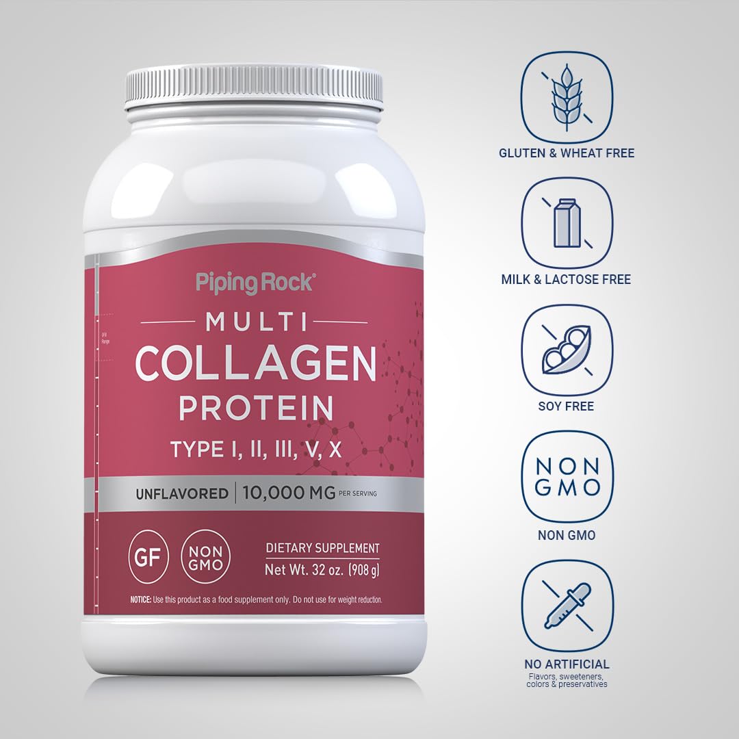Piping Rock collagen powder dissolves easily in coffee for a neutral mix.