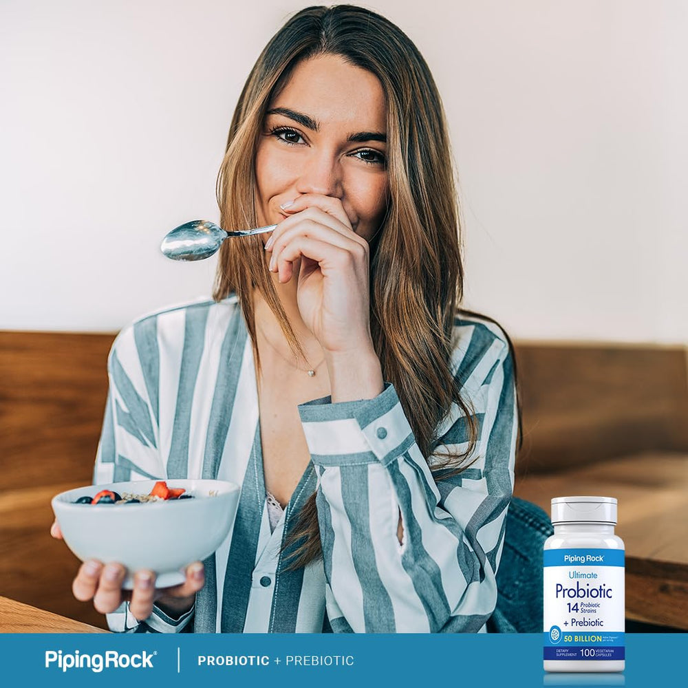 Piping Rock daily-use bottle suggesting an easy, consistent supplement routine.