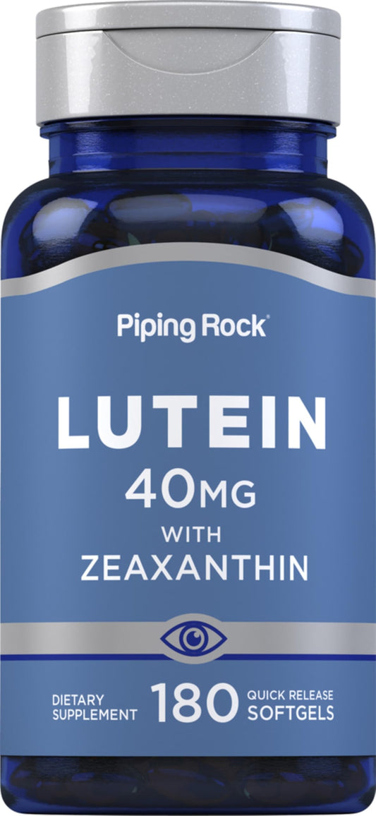 Piping Rock Lutein Zeaxanthin bottle front for eye support.