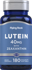 Piping Rock Lutein Zeaxanthin bottle front for eye support.