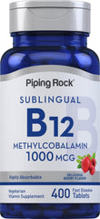 Piping Rock Vitamin B12 Sublingual Tablets in berry flavor for daily use.