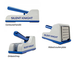 PIPROX Silent Knight Pill Crusher close-up of the handle for comfortable grip and operation.