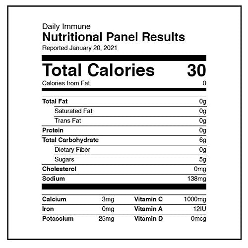 PIQUE Daily Radiance elderberry juice close-up highlighting per packet content