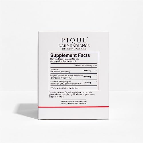 PIQUE liposomal vitamin C pour into glass illustrating fast absorption